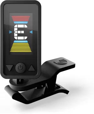 D'Addario Accessories Rechargeble Guitar Tuner - Eclipse Headstock Tuner - Clip On Tuner for Guitar - Great for Acoustic Guitars & Electric Guitars - Quick & Accurate Tuning