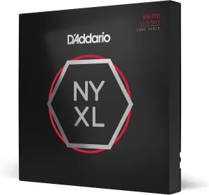 D'Addario Bass Guitar Strings - NYXL Bass Strings - NYXL55110 - Unrivaled Strength, Tuning Stability, Enhanced Response - For 4 String Bass Guitars - 55-110 Heavy, Long Scale