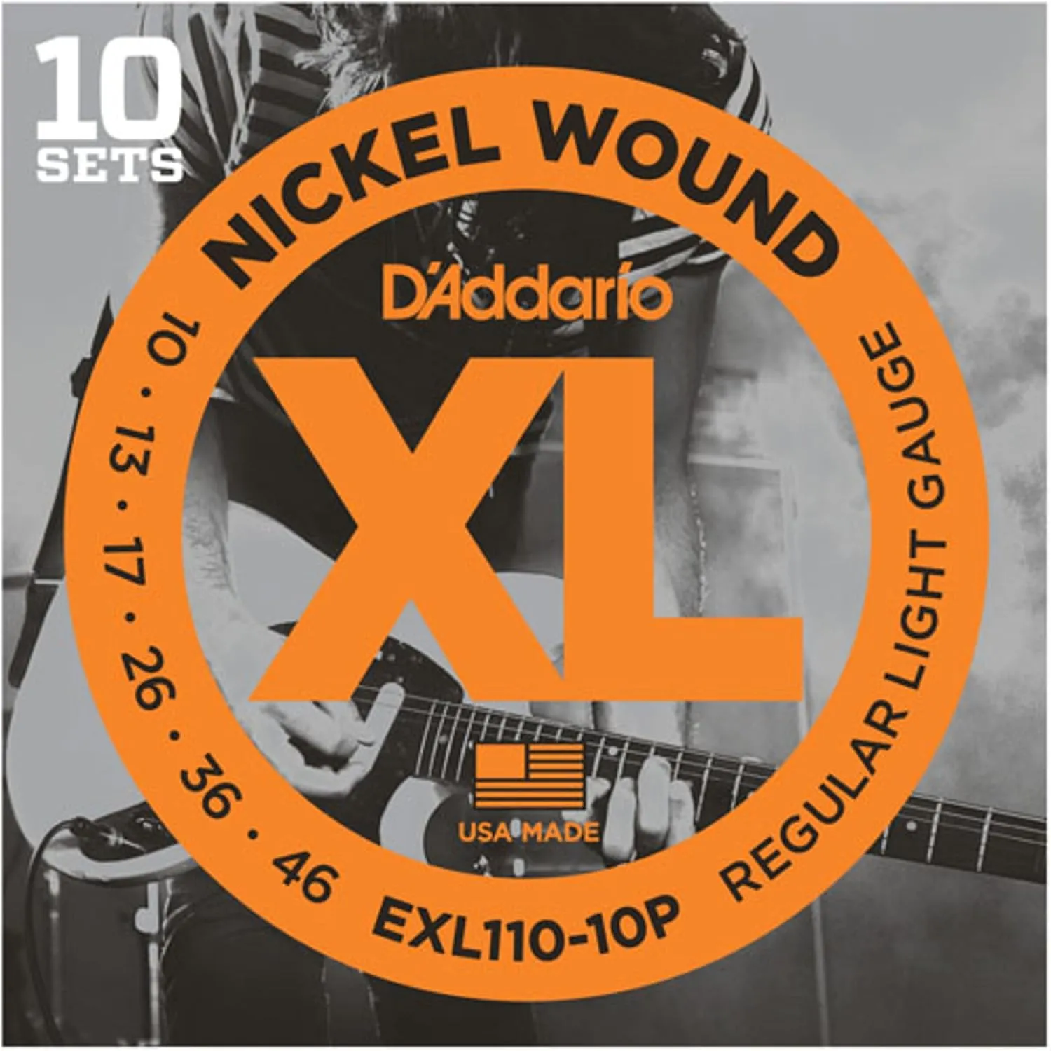 D'Addario E-Guit.String EXL110-10P 10-46 Nickel Wound 10 Sets - Electric Guitar Strings