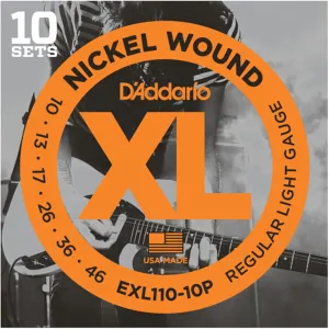 D'Addario E-Guit.String EXL110-10P 10-46 Nickel Wound 10 Sets - Electric Guitar Strings