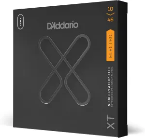 D'Addario Electric Guitar Strings, XT Nickel Coated, XTE1046-3P, Regular Light Gauge 10-46, 6-String Set, Pack of 3