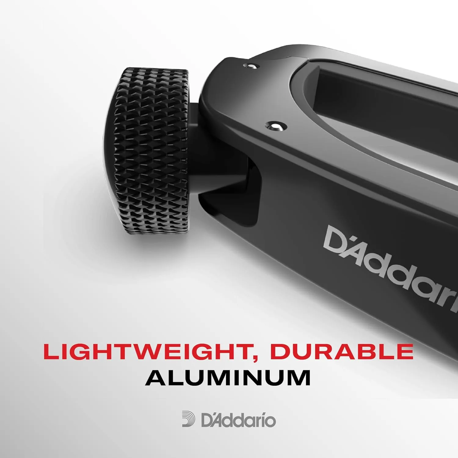 D'Addario Guitar Capo for Acoustic and Electric Guitar - NS Capo Lite - Adjustable Tension - Guitar Accessories - Works for 6 String and 12 String Guitars - Lite - Black