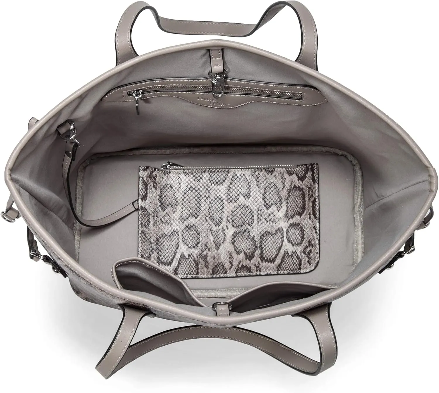 Daisy Rose Tote Shoulder Travel Bag & Matching Clutch PU Vegan Leather