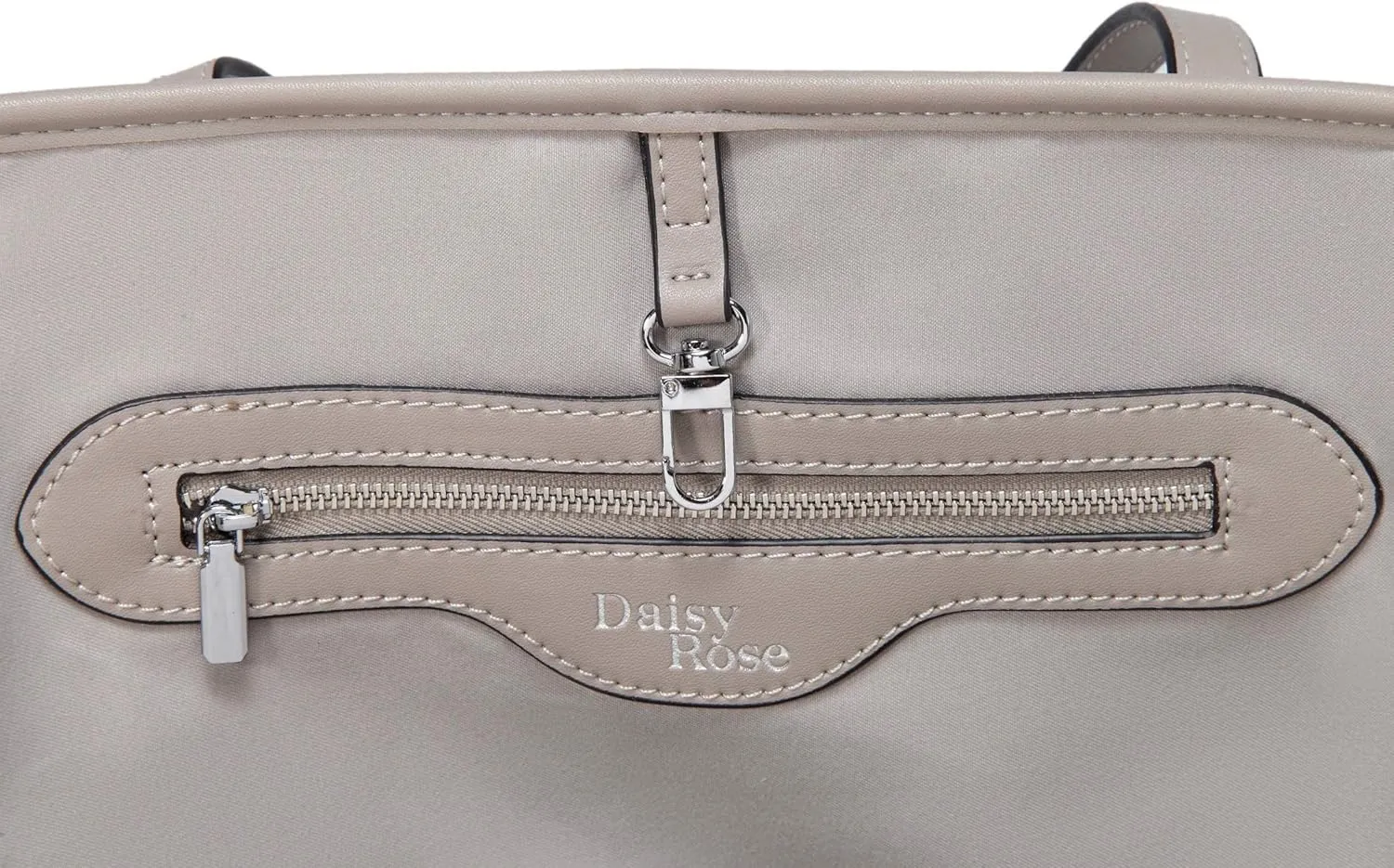 Daisy Rose Tote Shoulder Travel Bag & Matching Clutch PU Vegan Leather