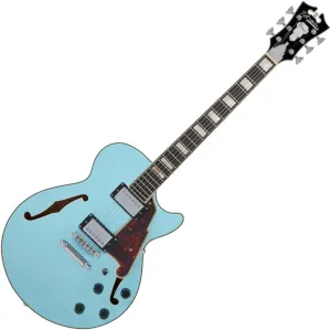 D'Angelico Premier SS Semi-hollowbody Electric Guitar - Sky Blue with Stopbar Tailpiece