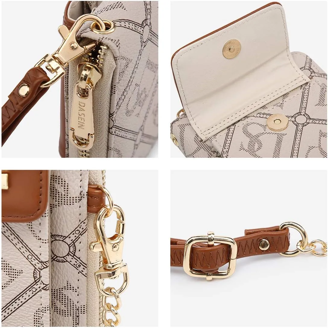 Dasein Crossbody Bag Phone Purse Handbag for Women Shoulder Bag Credit Card Wristlet Wallet with Multi Pockets