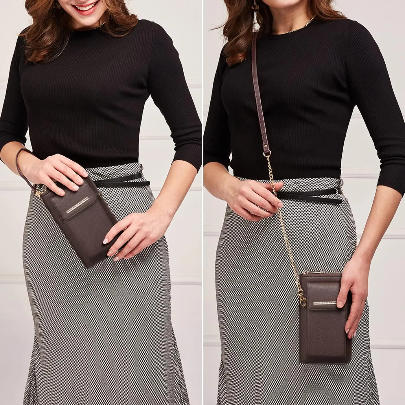 Dasein Crossbody Bag Phone Purse Handbag for Women Shoulder Bag Credit Card Wristlet Wallet with Multi Pockets