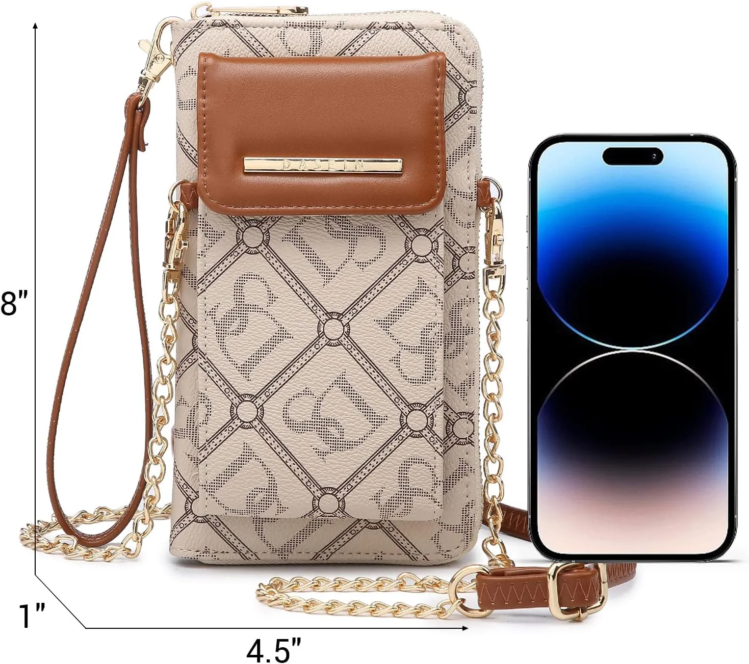 Dasein Crossbody Bag Phone Purse Handbag for Women Shoulder Bag Credit Card Wristlet Wallet with Multi Pockets