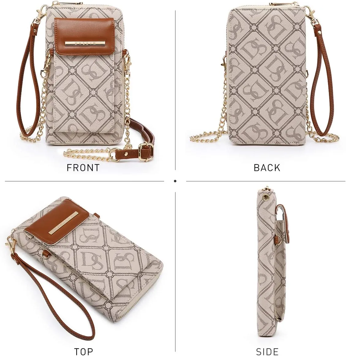 Dasein Crossbody Bag Phone Purse Handbag for Women Shoulder Bag Credit Card Wristlet Wallet with Multi Pockets