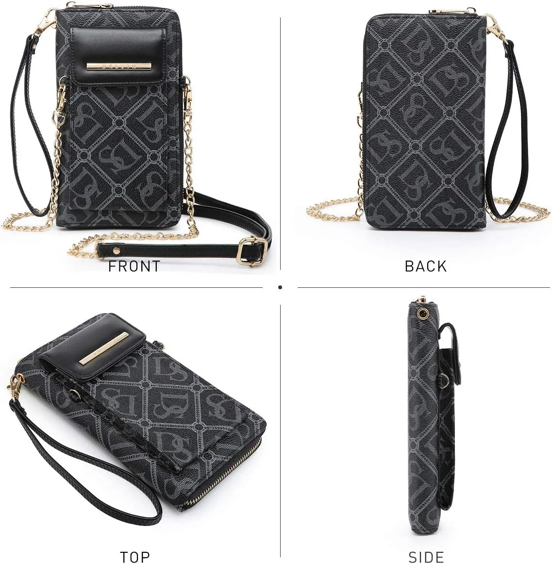 Dasein Crossbody Bag Phone Purse Handbag for Women Shoulder Bag Credit Card Wristlet Wallet with Multi Pockets