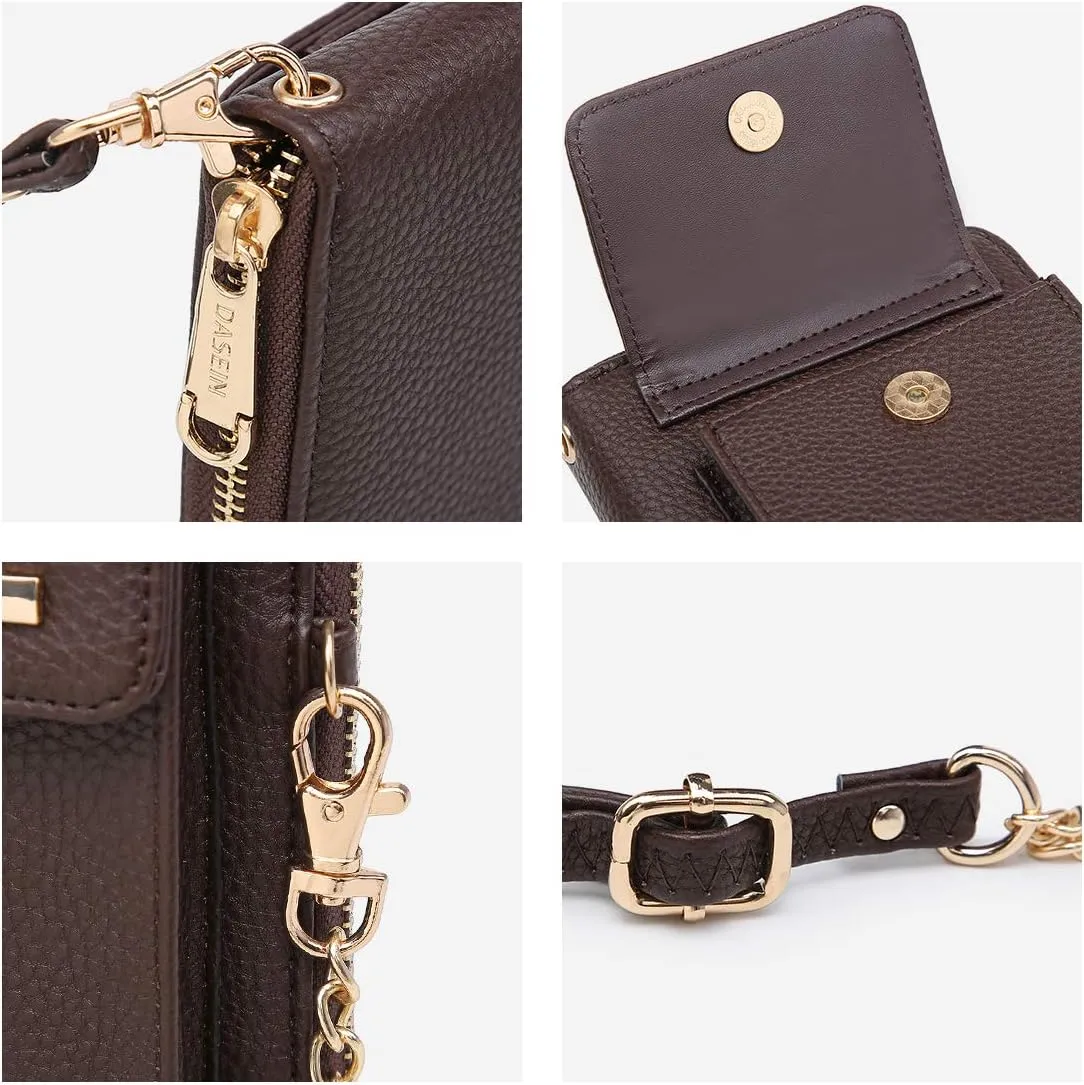 Dasein Crossbody Bag Phone Purse Handbag for Women Shoulder Bag Credit Card Wristlet Wallet with Multi Pockets
