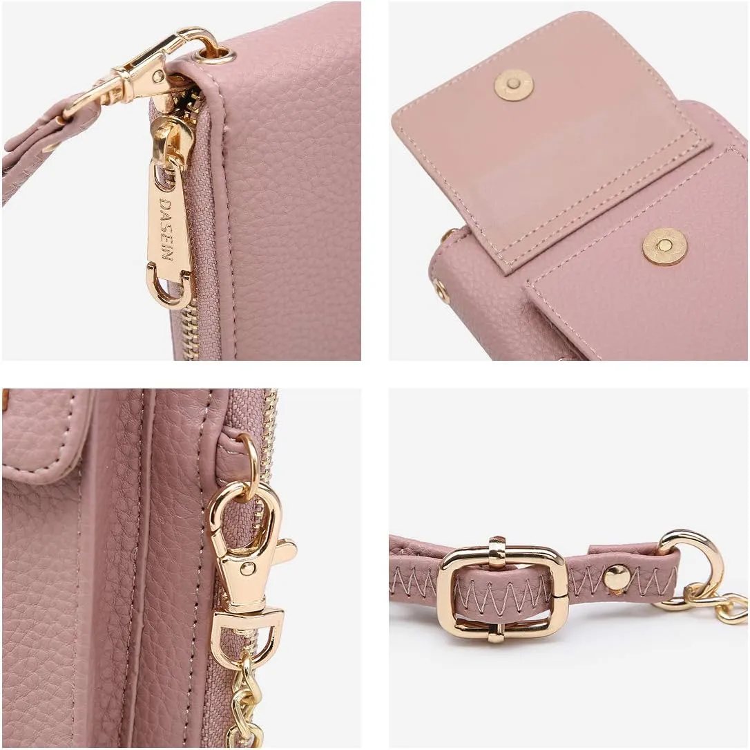 Dasein Crossbody Bag Phone Purse Handbag for Women Shoulder Bag Credit Card Wristlet Wallet with Multi Pockets