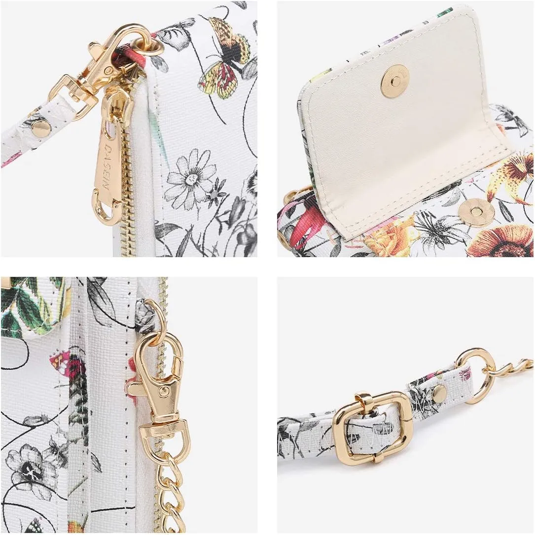 Dasein Crossbody Bag Phone Purse Handbag for Women Shoulder Bag Credit Card Wristlet Wallet with Multi Pockets