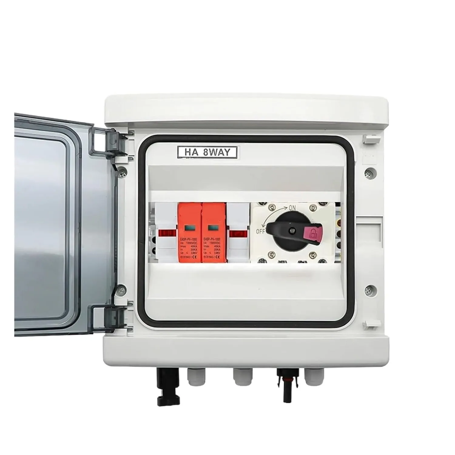 DC 1000V Fuse MCB SPD 1 Input 1 Output Solar PV Surge with Lightning Protection DC Distribution Box Combiner Box IP65 Waterproof