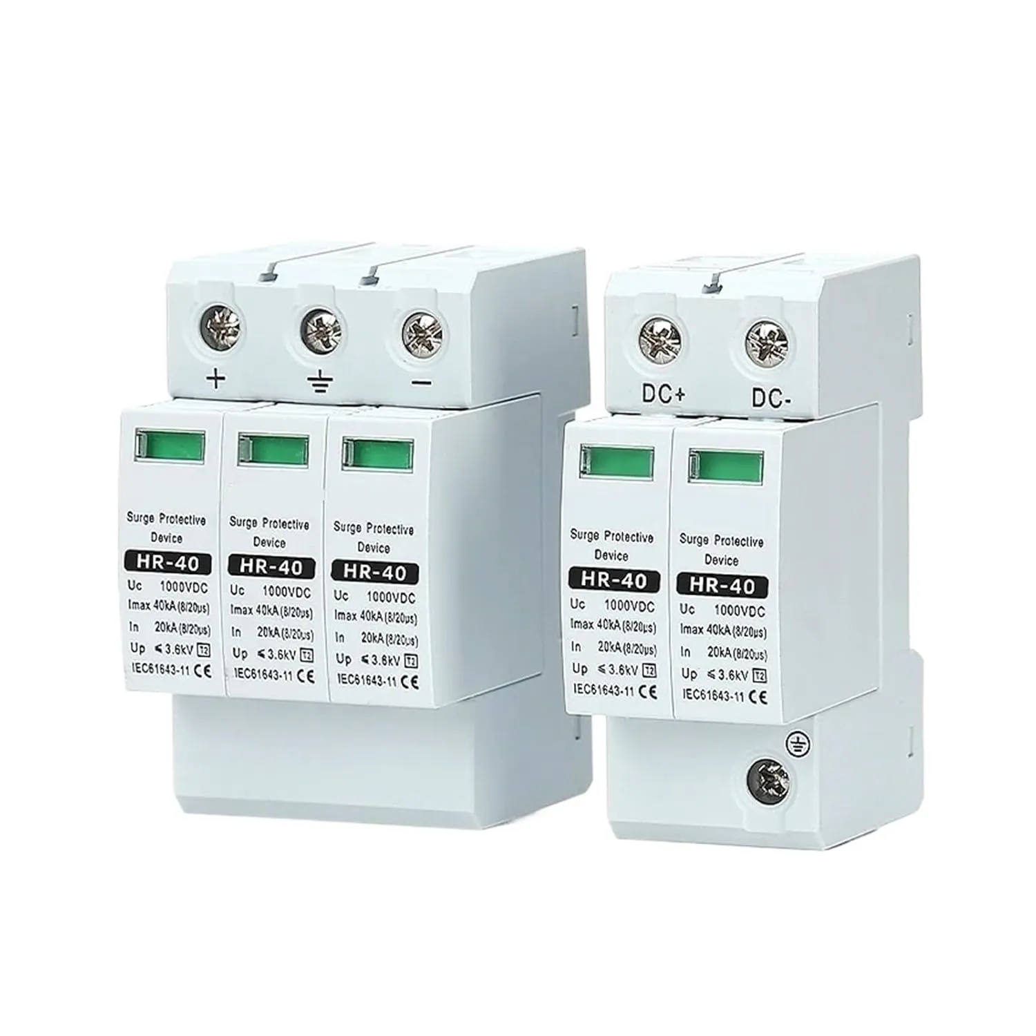 DC Surge Protection Device 2P 3P500V600V800V1000V TDNK ovoltaic Solar Lightning Arrester(2P,800V)