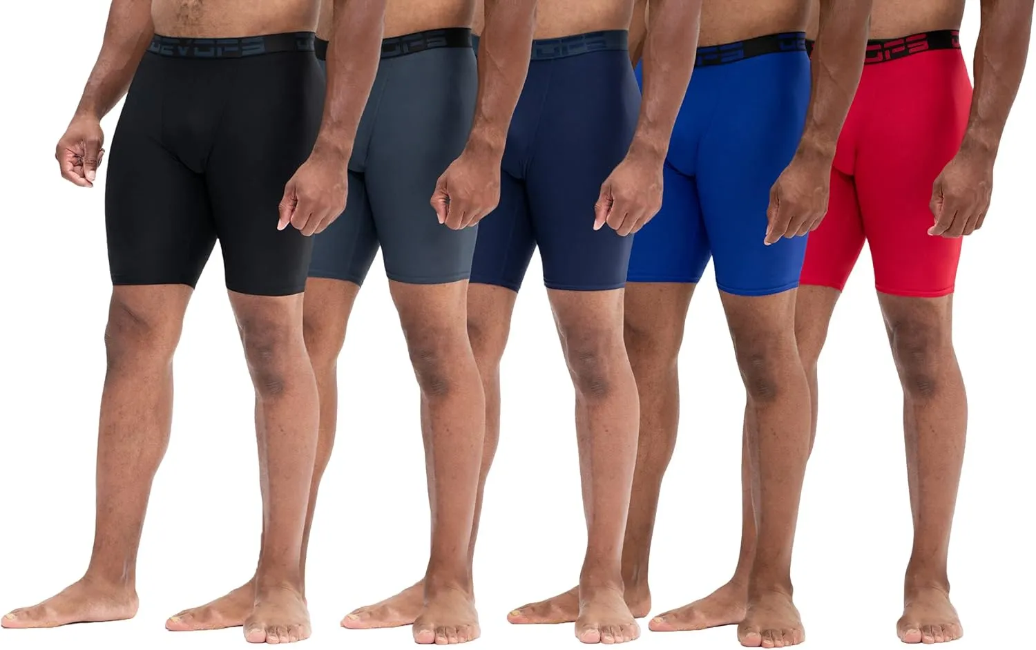 DEVOPS 3 or 5 Pack Compression Shorts Men Spandex Sport Shorts Athletic Workout Running Performance Baselayer Underwear