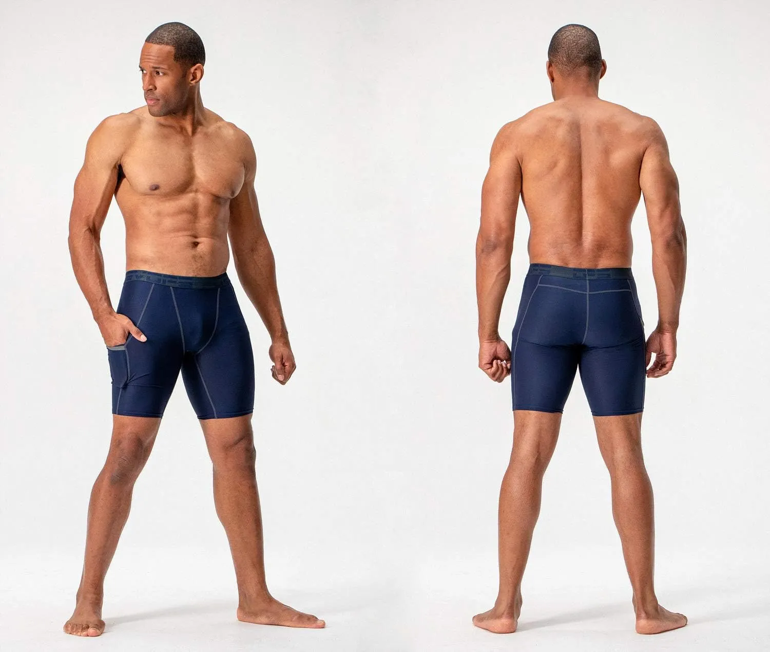 DEVOPS 3 or 5 Pack Compression Shorts Men Spandex Sport Shorts Athletic Workout Running Performance Baselayer Underwear