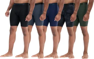 DEVOPS 3 or 5 Pack Compression Shorts Men Spandex Sport Shorts Athletic Workout Running Performance Baselayer Underwear