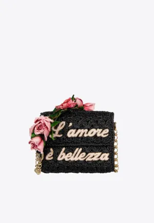 DG Millennials L'amore è Bellezza Woven Crossbody Bag