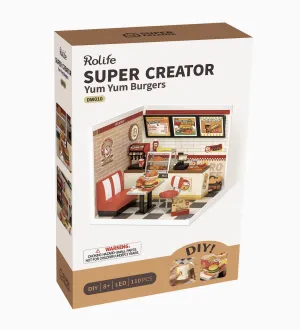 DIY Miniature House Kit Yum Yum Burgers