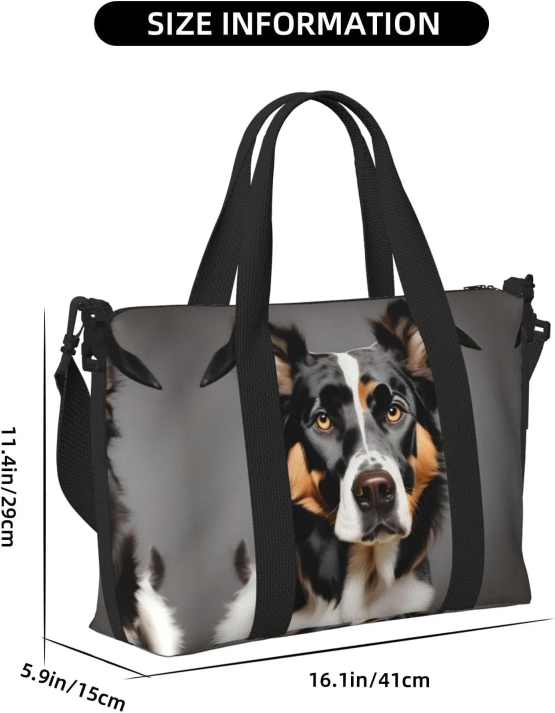 Dog Breed Travel Bags, Weekender Carry On For Women, Sports Gym Bag, Workout Duffel Bag,Overnight