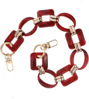DOITOOL Elegant Resin Bag Chain Contrast Colors Fashionable Handbag Decorative Strap