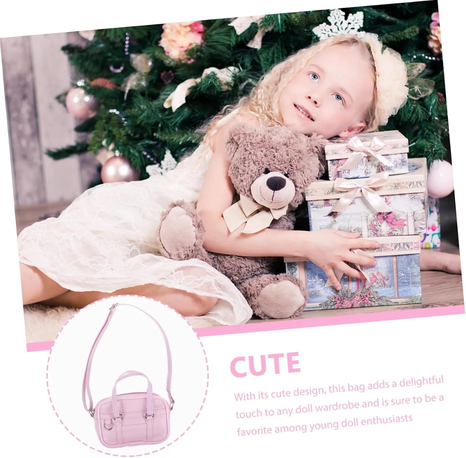 Doll Handbag Doll Purse Accessory for Dress Up Crossbody for Dolls Ideal for Doll Clothes and Accessories for Doll Playtime and Imaginative Fun