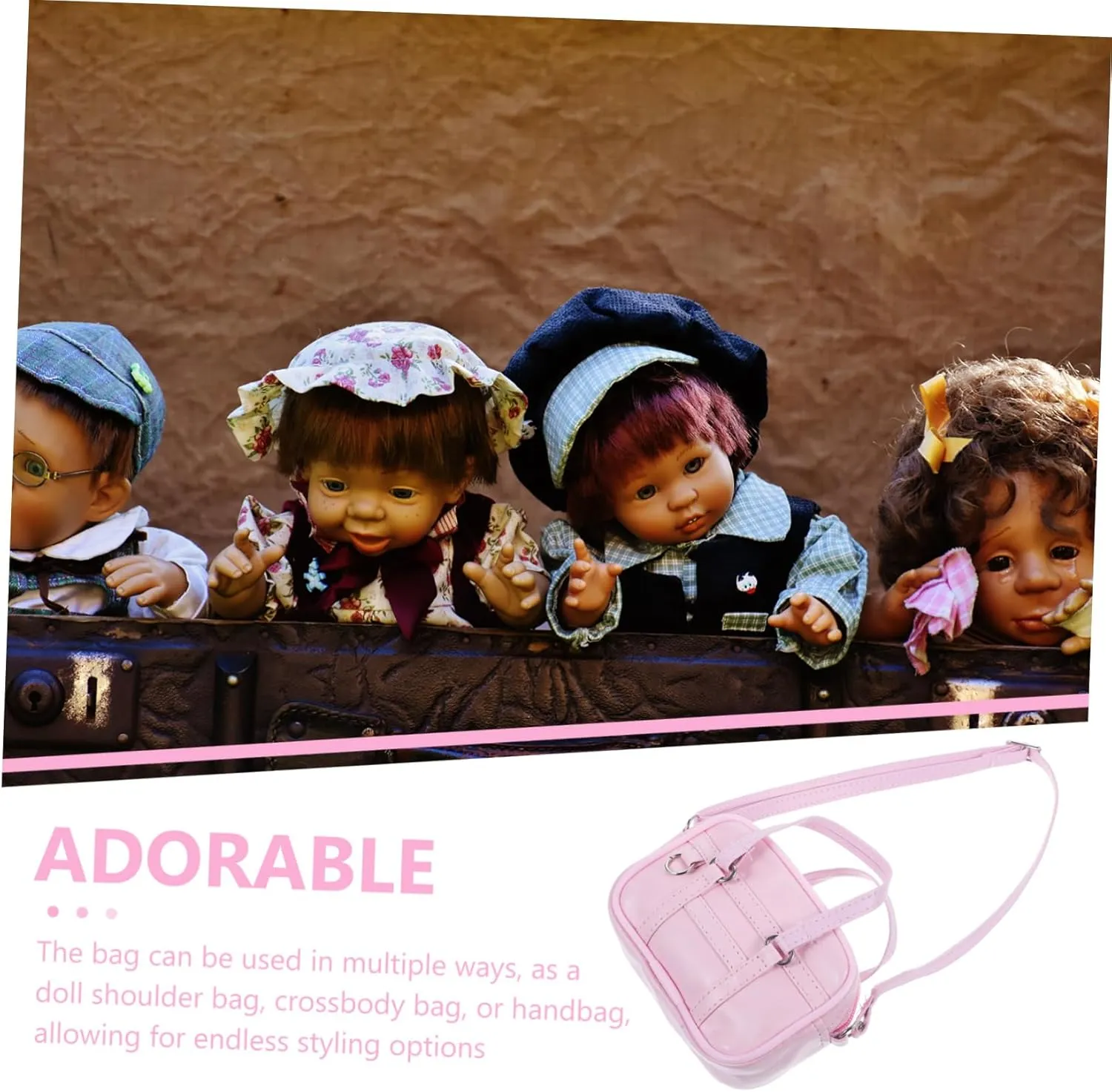 Doll Handbag Doll Purse Accessory for Dress Up Crossbody for Dolls Ideal for Doll Clothes and Accessories for Doll Playtime and Imaginative Fun