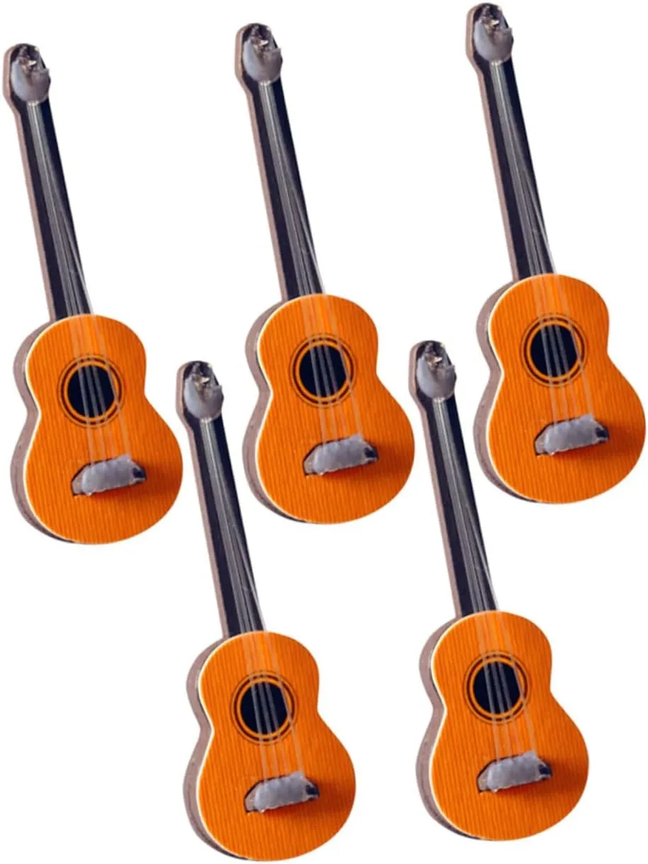 Dollhouse Musical Instrument Small Guitar Decor Micro Landscape Accessory
