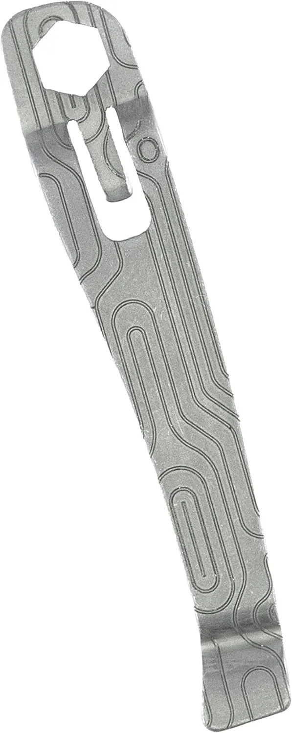 Donk! Titanium Pocket Clip. Made for Leatherman Wingman & Leatherman Sidekick. 5 Designs to Customize Your Multi-Tool. Extra Carry Options 'Norwegian Wood Black Etch'