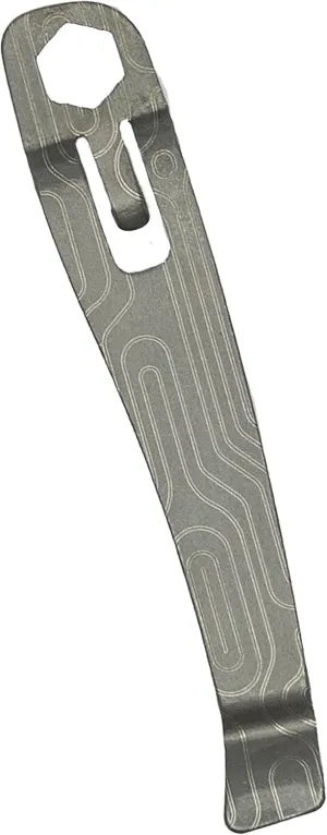 Donk! Titanium Pocket Clip. Made for Leatherman Wingman & Leatherman Sidekick. 5 Designs to Customize Your Multi-Tool. Extra Carry Options 'Norwegian Wood Silver Etch'