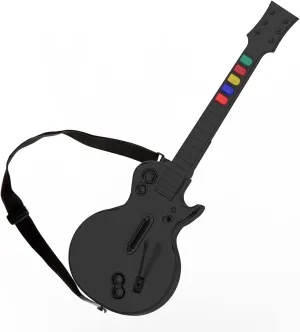 DOYO Guitar Hero Controller for PC and PS3, Wireless Guitar for Guitar Hero 3/4/5 and Rock Band 1/2 Games, Guitar Hero Guitar with Straps & Wireless Dongle, Black/5 Keys