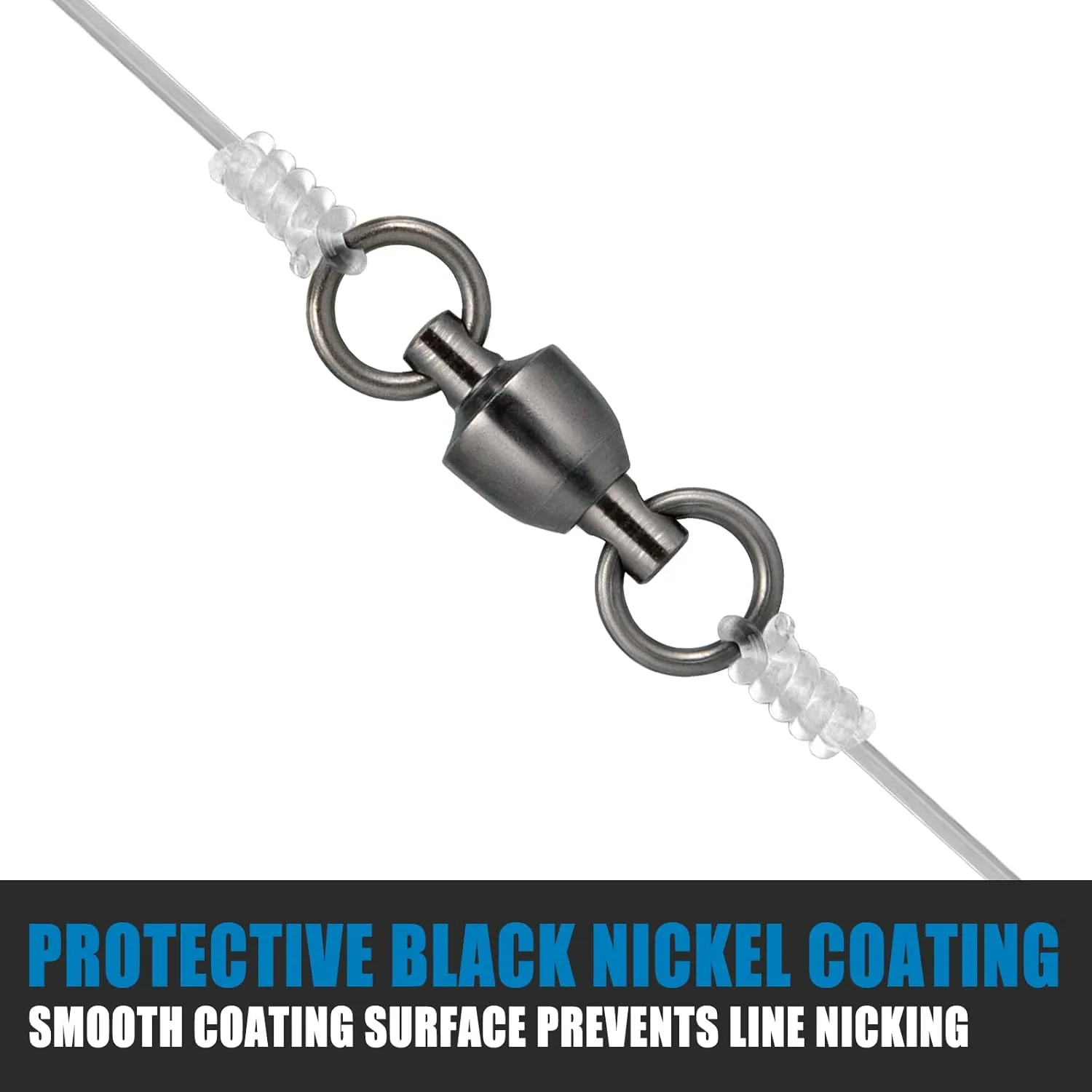 Dr.Fish Ball Bearing Fishing Swivels, Swivels Fishing Tackle Saltwater, Freshwater Stainless Heavy Duty Lure Leader Line Connector