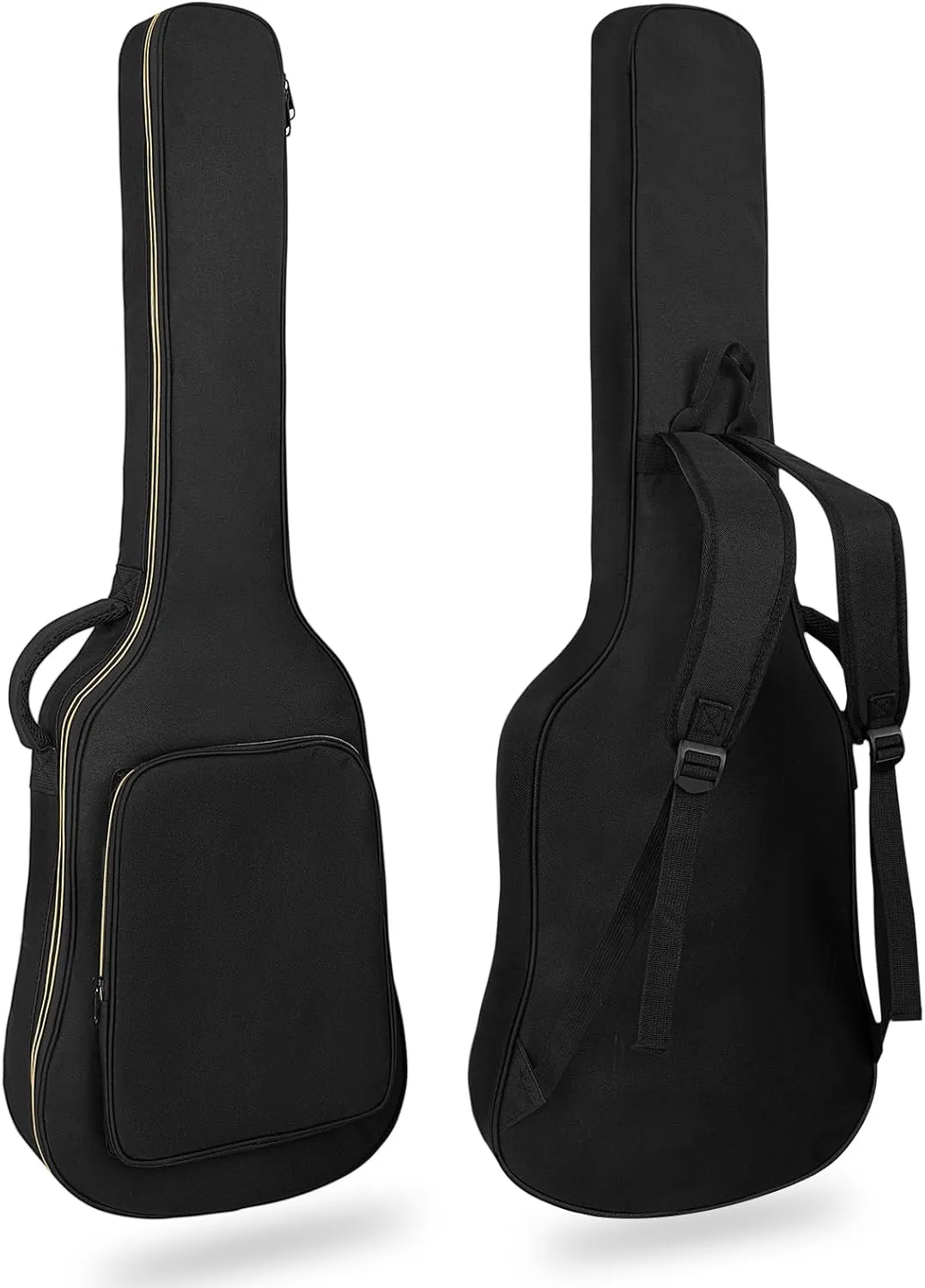 Electric Guitar Bag, Electric Guitar Gig Bag 0.35 Inch Thick Padding Backpack Soft Electric Guitar Bag Dual Adjustable Shoulder Strap Pocket & Back Hanger Loop Black