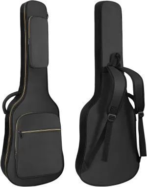 Electric Guitar Bag, Electric Guitar Gig Bag 0.35 Inch Thick Padding Backpack Soft Electric Guitar Bag Dual Adjustable Shoulder Strap Pocket & Back Hanger Loop Black