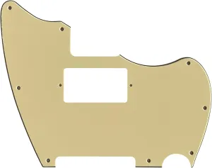Electric Guitar Pickguard For Fender Warmoth MJT Telemaster Jazzcaster PAF Style (3 Ply Vintage Yellow)