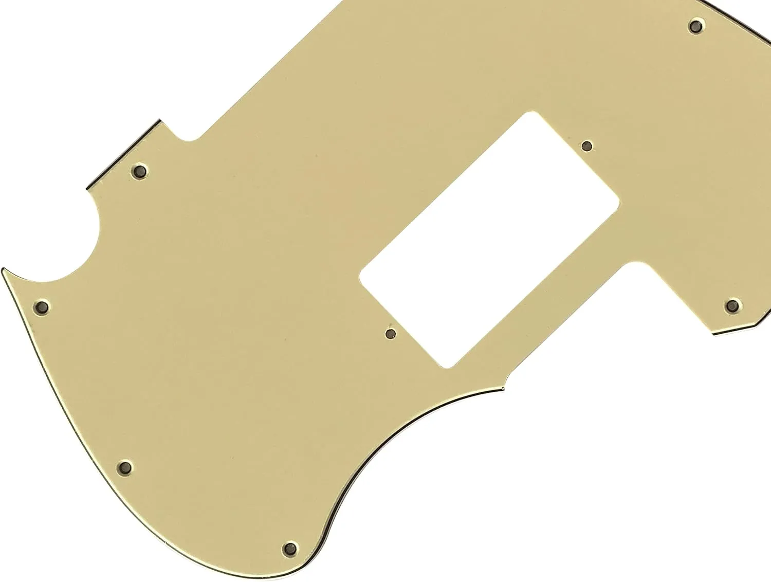 Electric Guitar Pickguard For Fender Warmoth MJT Telemaster Jazzcaster PAF Style (3 Ply Vintage Yellow)