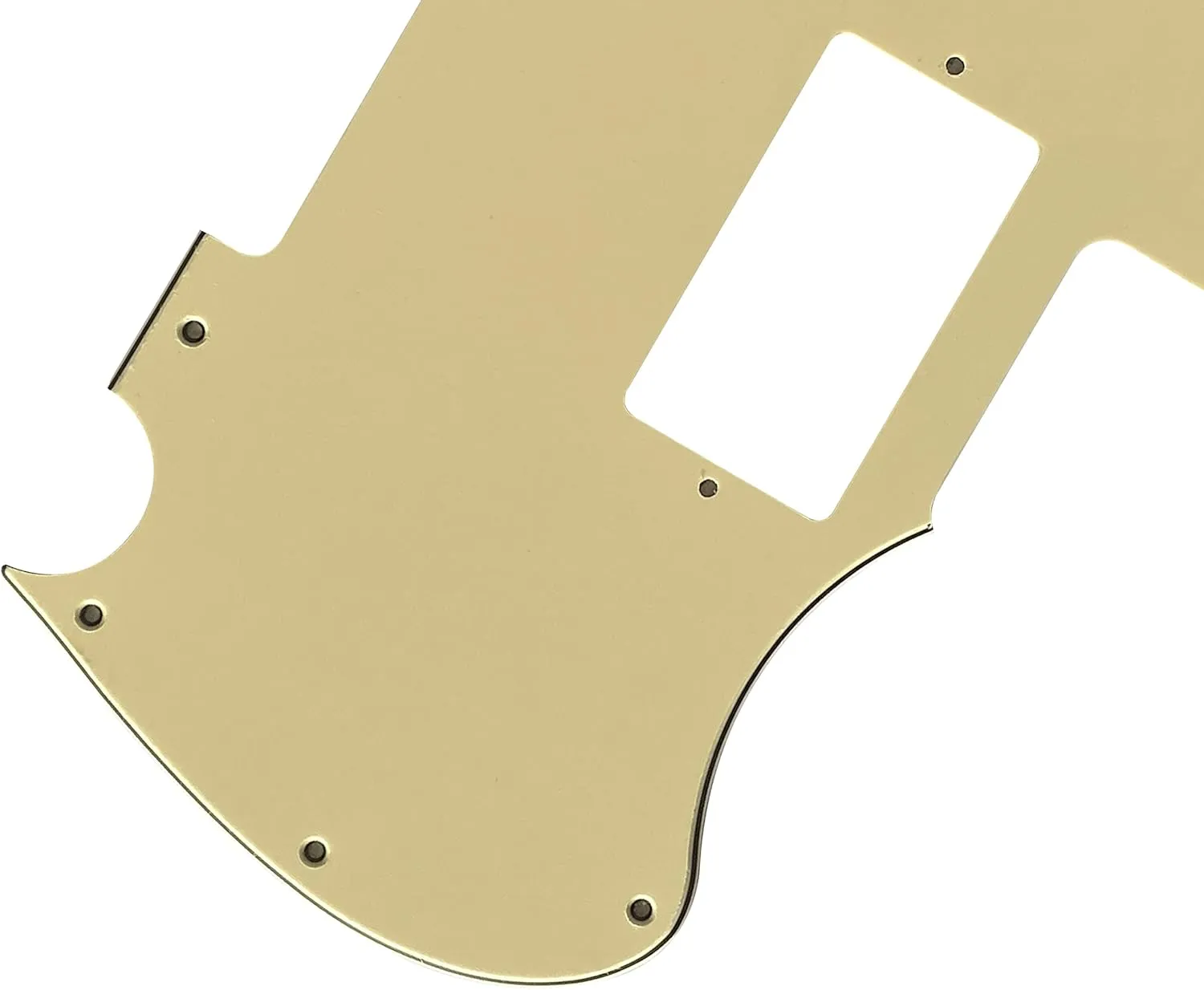 Electric Guitar Pickguard For Fender Warmoth MJT Telemaster Jazzcaster PAF Style (3 Ply Vintage Yellow)