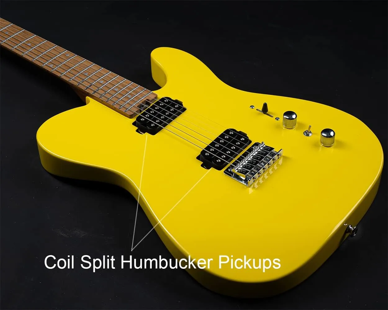 Electric Guitar, Solid Electric Guitar Consists of a Roasted Mahogany Body and Maple Neck,Professional/Full Size Mercury Electric Guitar for Adults.