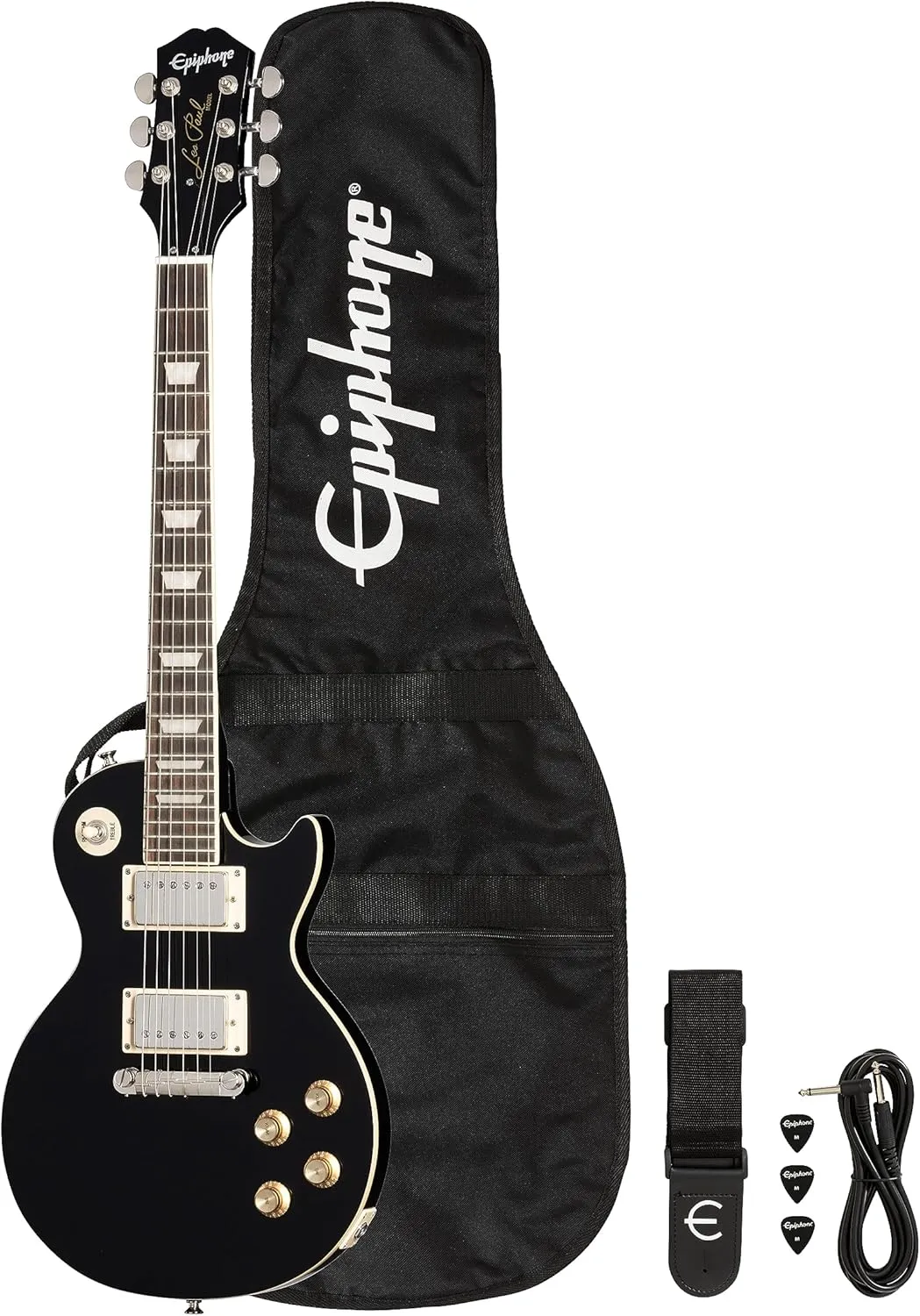 Epiphone Power Player Les Paul, 3/4  Youth Size, Dark Matter Ebony with Gigbag