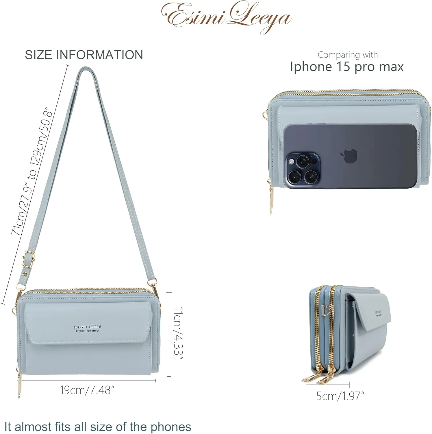 Esimileeya Compact Small Crossbody Bags for Women Trendy Clutch Handbag Purses for Women Lady Cell Phone Wallet Shoulder Bag