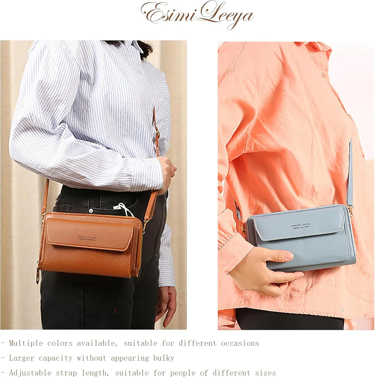 Esimileeya Compact Small Crossbody Bags for Women Trendy Clutch Handbag Purses for Women Lady Cell Phone Wallet Shoulder Bag