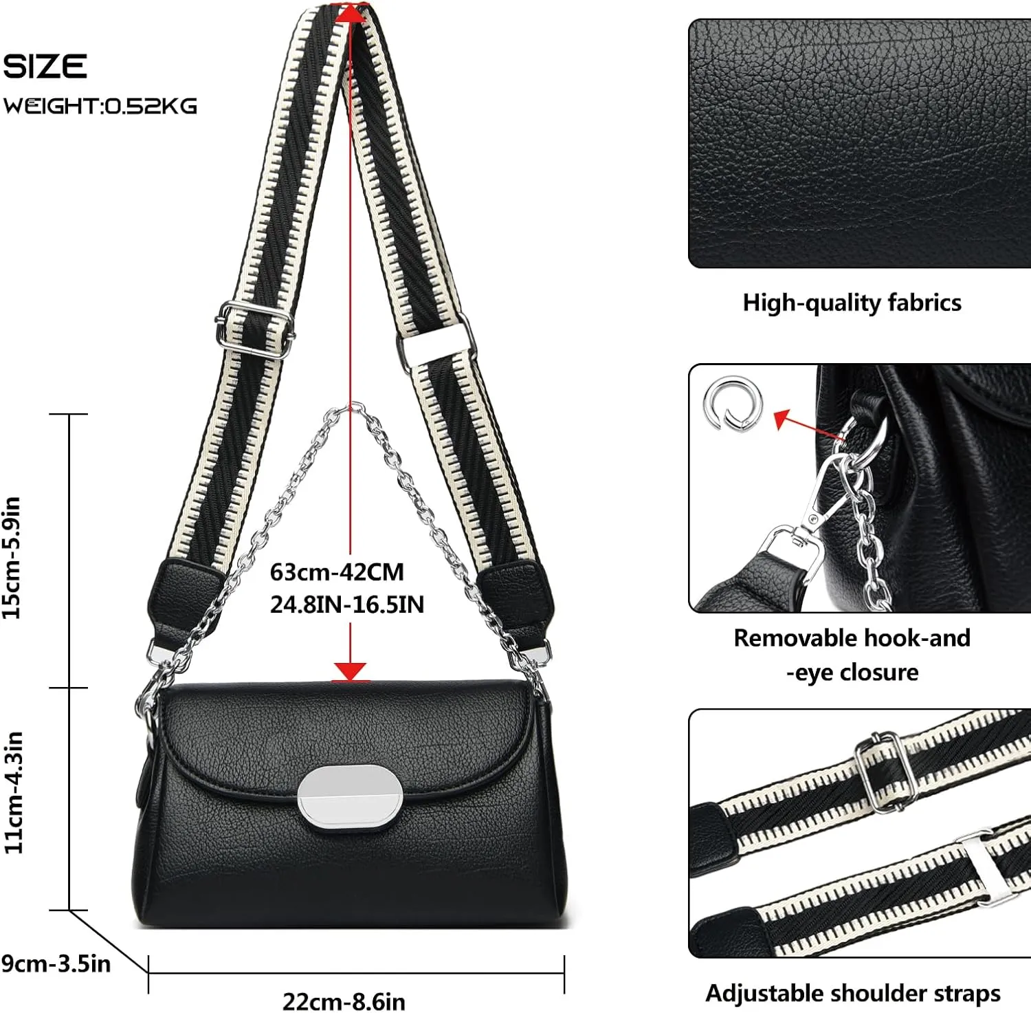 Eslcorri Small Crossbody Bags for Women Leather Trendy Shoulder Handbags Clutch Travel Concerts Purses Cute Satchel