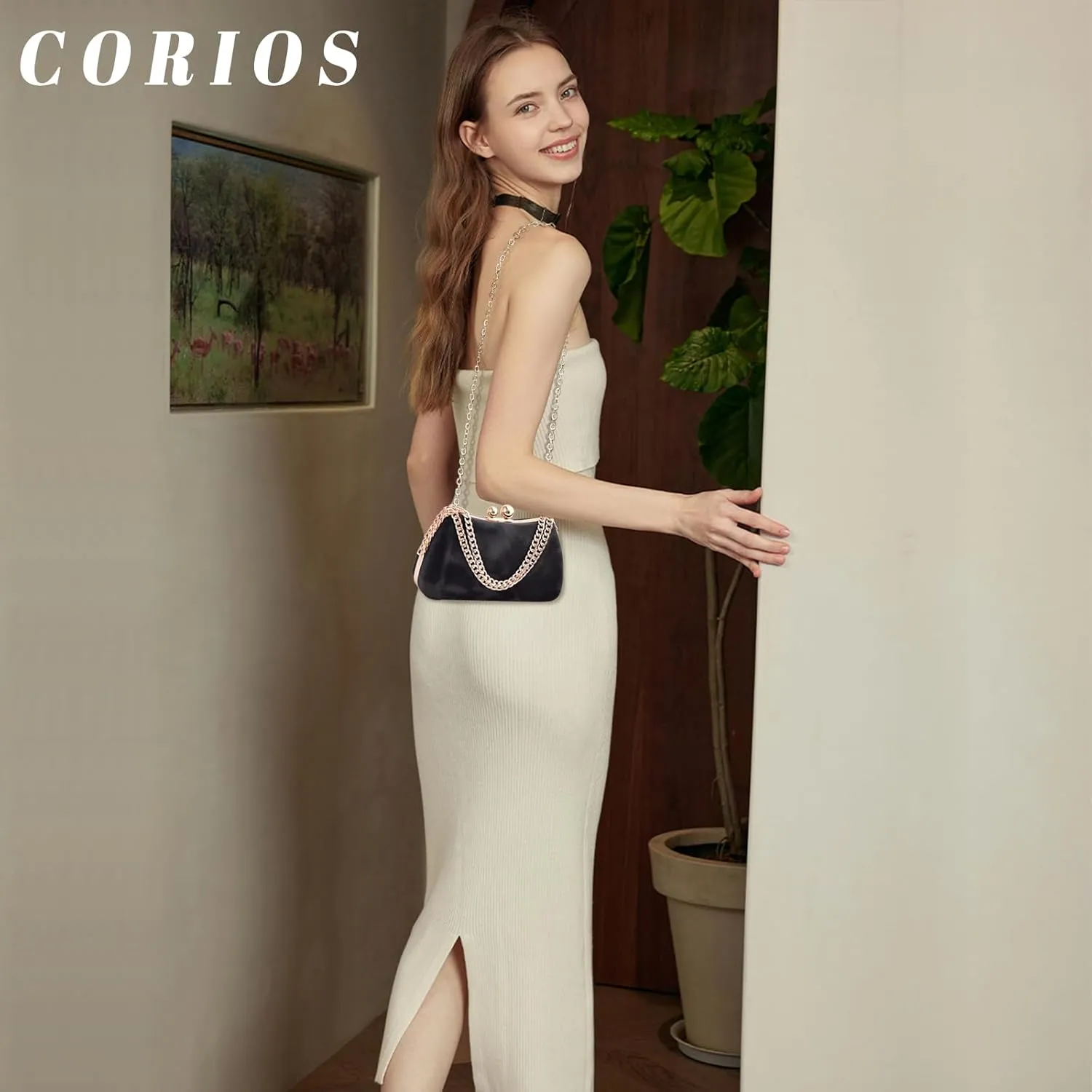 Evening Marble Clutch Bridal Wedding Elegant Handbag Unique Crossbody Shoulder Bag