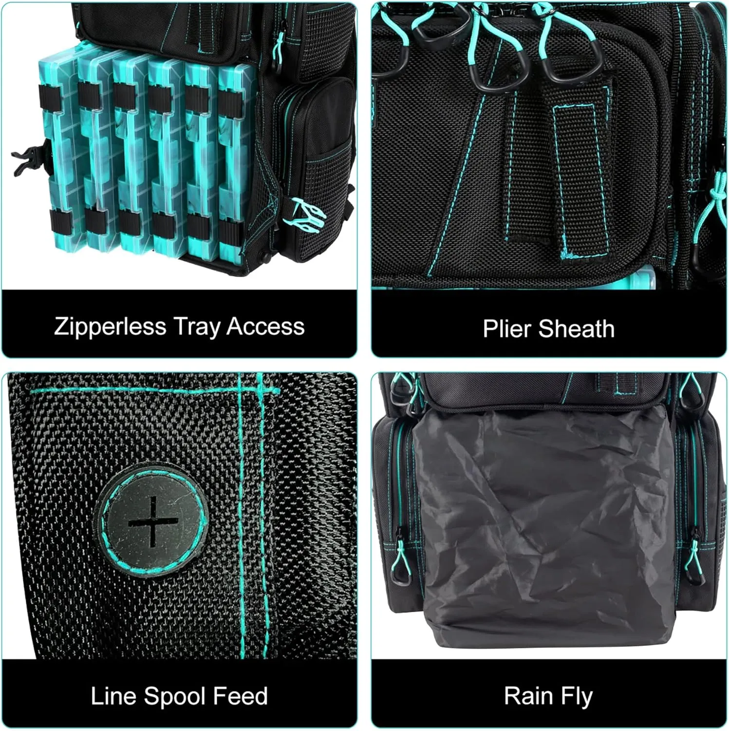 Evolution Fishing Drift Series Tackle Backpack – 3600, Outdoor Rucksack w/ 6 Fishing Tackle Trays, Heavy Duty