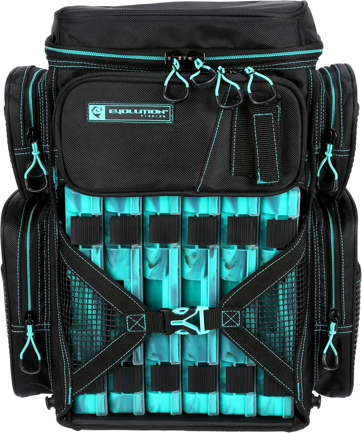 Evolution Fishing Drift Series Tackle Backpack – 3600, Outdoor Rucksack w/ 6 Fishing Tackle Trays, Heavy Duty