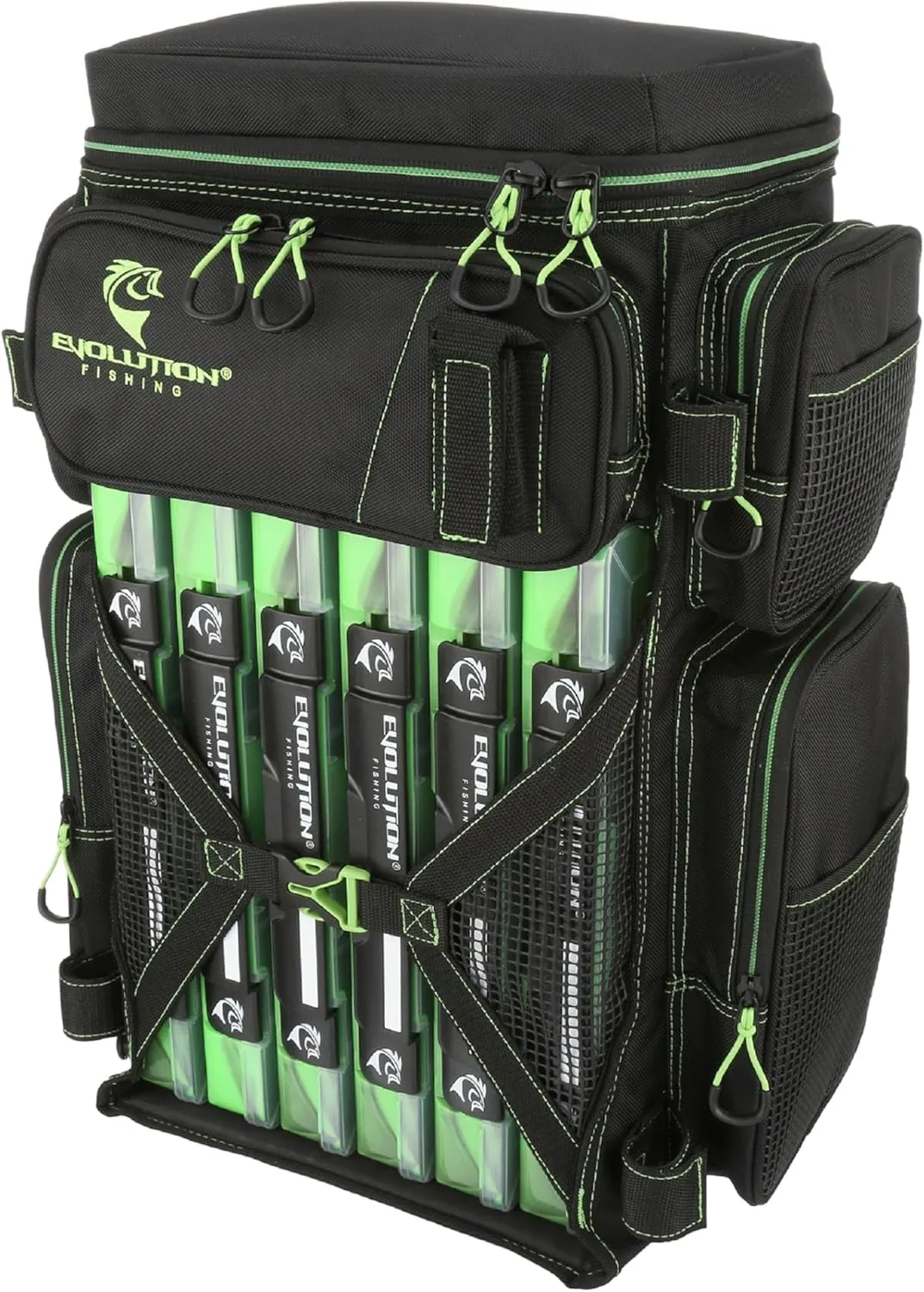 Evolution Fishing Drift Series Tackle Backpack – 3600, Outdoor Rucksack w/ 6 Fishing Tackle Trays, Heavy Duty