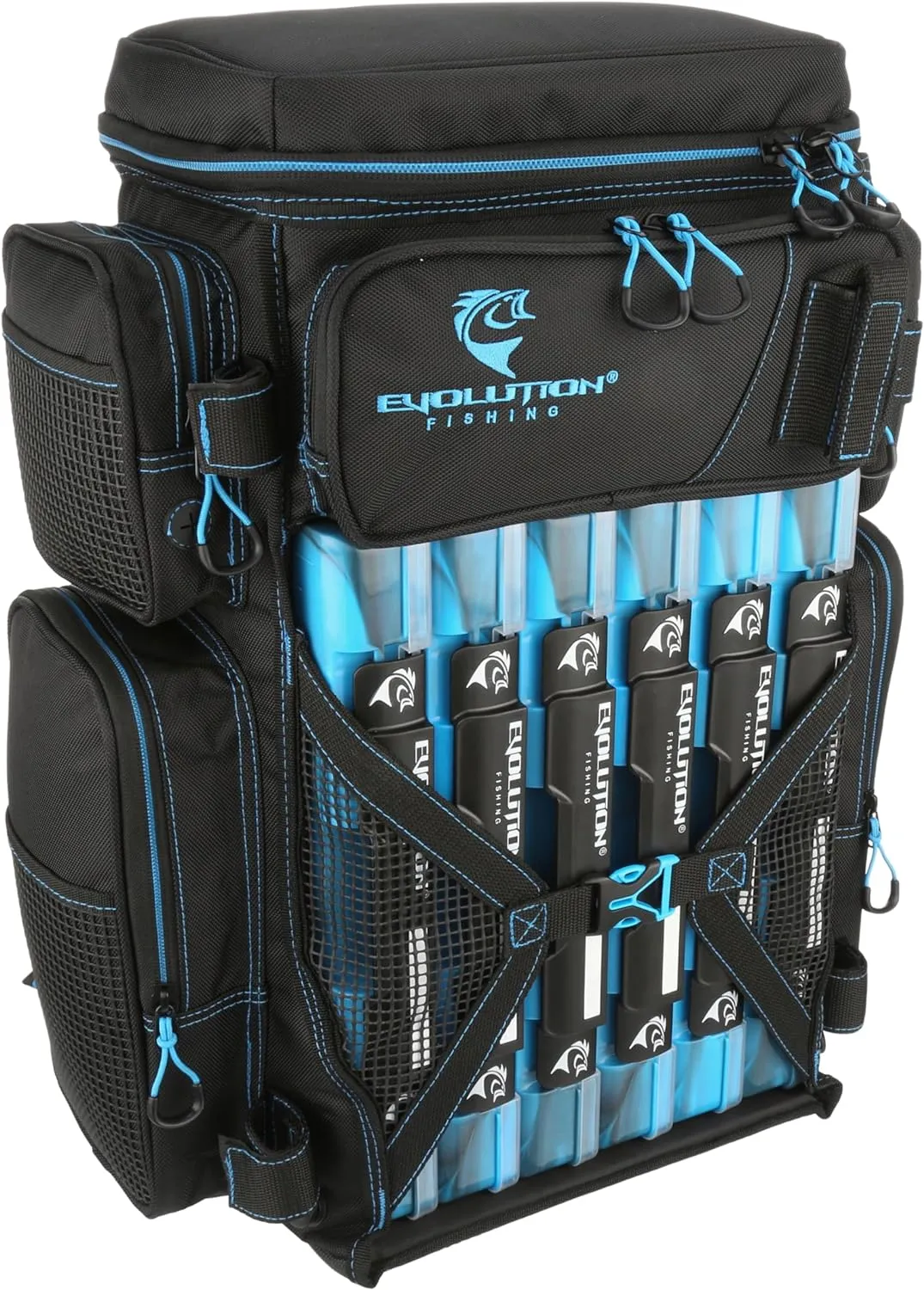 Evolution Fishing Drift Series Tackle Backpack – 3600, Outdoor Rucksack w/ 6 Fishing Tackle Trays, Heavy Duty