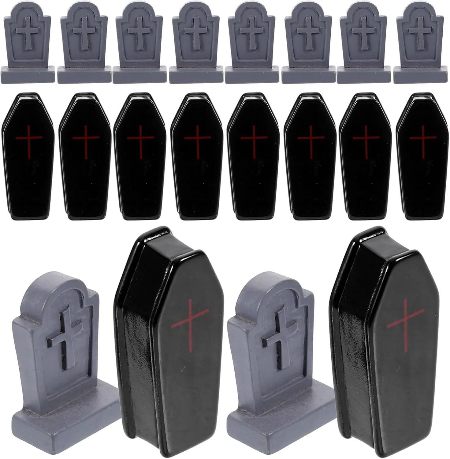 EXCEART 20pcs Decor Grave Stone Tombstones Layout Fake Tombstones Props for Graves Cemetery Headstones - Ghost Resin Halloween