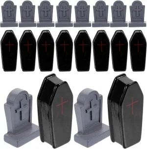 EXCEART 20pcs Decor Grave Stone Tombstones Layout Fake Tombstones Props for Graves Cemetery Headstones - Ghost Resin Halloween